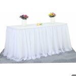 Jupe de table - yyv - 183 x 75 cm - couleurs multiples - tulle synthétique - forme rectangulaire Jupe de table - yyv - 183 x 75 cm - couleurs multiples - tulle synthétique - forme rectangulaire