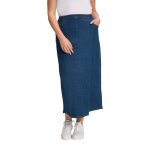 Jupe ulla popken - 61332294 - jupe longue en denim femme