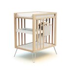 Jurababy - table  langer 2 tagres only en bois 76 x 56 x 94 cm gris - taille unique