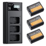 K&f concept batterie np - fw50 et chargeur lot de 3 batteries de remplacement pour sony zv - e10 a6000 ...