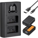 K&f concept en - el25 batterie de remplacement pour appareil photo - chargeur pour �cran lcd � double ...