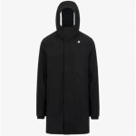 K - way - thomas bonded - parka longue pour homme - a3c black pure - blue depht - l
