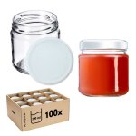 Kadax lot de 100 petits bocaux  confiture ronds 200 ml diamtre : 66 mm pour miel et pices pots hermtiques ...