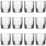 Kadax lot de 12 verres  eau transparents avec fond renforc  paroi paisse cannel bas 330 ml