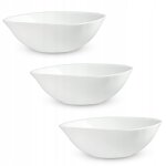 Kadax 3x saladier 19cm bols à soupe en verre snack set blanc Kadax 3x saladier 19cm bols à soupe en verre snack set blanc