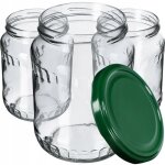 Kadax lot de 48 bocaux à confiture 720 ml avec couvercles à visser - verts Kadax lot de 48 bocaux à confiture 720 ml avec couvercles à visser - verts