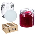 Kadax lot de 50 petits bocaux  confiture ronds 200 ml diamtre : 66 mm pour miel et pices hermtiques ...