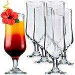 Kadax lot de 6 verres � long drink 370 ml en forme de calice en verre transparent r�sistant � l�vier ...