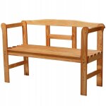 Kadax banc de jardin avec dossier parc en bois 119 cm terrasse jardin tik