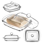 Kadax beurrier beurrier avec couvercle pour beurre r�cipient en verre 16 cm classique