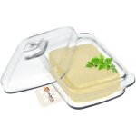 Kadax beurrier en verre beurrier avec couvercle