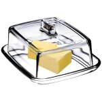 Beurrier - kadax - rectangulaire - verre transparent - couvercle avec poigne - 145 x 12 x 7 cm