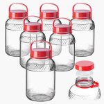 Kadax bocal bocal en verre 5l avec bouchon et poign�e pour d�caper le chou paquet 6pcs