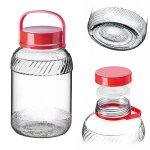 Kadax bocal bocal en verre 5l avec couvercle et poign�e pour d�caper chou pour concombres