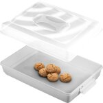 Kadax bo�te � g�teau avec couvercle 43 x 30 x 125 cm en plastique avec poign�e rectangulaire pour g�teaux ...