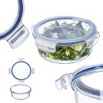 Kadax bote en verre avec clips de fermeture pour conservation alimentaire couvercle hermtique (rond ...