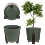 Kadax cache - pot avec insert int�rieur pot de fleurs rond en plastique pour lint�rieur et lext�rieur ...