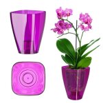 Kadax cache - pot pour orchid�es support de fleurs en plastique 12 cm violet