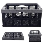 Kadax caisse pliante en plastique - 47 x 34 x 215 cm - avec poignes - panier pliable - panier de rangement ...