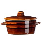 Kadax casserole en grès avec poignées latérales et couvercle en céramique fait à la main marmite pour ... Kadax casserole en grès avec poignées latérales et couvercle en céramique fait à la main marmite pour ...