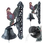 Kadax cloche de porte en fonte coq heurtoir d�coratif d�coratif r�tro cloche