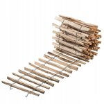 Kadax cloture a piquets en bois de noisetier pour jardin ganivelle naturelle et durable pour delimitation ...