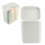 Kadax conteneur de lessive en capsules 6l boîte de détergents blanc Kadax conteneur de lessive en capsules 6l boîte de détergents blanc