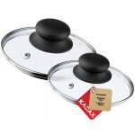 Kadax lot de couvercles en verre - diamètre : 14 à 30 cm - résistants à la chaleur - avec poignée en ... Kadax lot de couvercles en verre - diamètre : 14 à 30 cm - résistants à la chaleur - avec poignée en ...