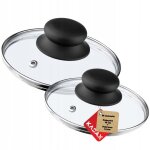 Kadax lot de couvercles en verre - diamètre : 14 à 30 cm - résistants à la chaleur - avec poignée en ... Kadax lot de couvercles en verre - diamètre : 14 à 30 cm - résistants à la chaleur - avec poignée en ...