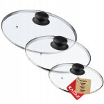 Kadax couvercle en verre pour casserole et po�le 20 + 24 + 28cm