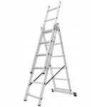 Kadax chelle transformable de 3 plans chelle coulissante en aluminium pour travaux domestiques et profession ...