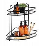 Kadax etag�re dangle murale de salle de bain 2 niveaux noir