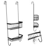 Kadax etagre de salle de bain etagre suspendue de douche cintre en mtal noir loft