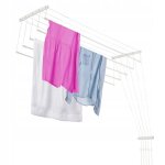 Kadax etendoir a linge au plafond avec tiges en acier pratique systeme de sechage (blanc 5 x 160 cm)