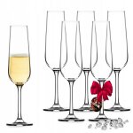 Kadax fltes  champagne en verre avec pied allonge parfaites pour clbrer vos moments spciaux (200 ...