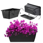 Kadax jardini�re en 2 tailles et 4 couleurs - jardini�re de balcon en plastique r�sistant pour terrasse ...