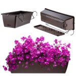 Kadax jardini�re en 2 tailles et 4 couleurs - jardini�re de balcon en plastique r�sistant pour terrasse ...