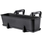 Kadax jardini�re suspendue ext�rieure 60 cm balconni�re en plastique aspect rotin avec supports de fixation ...