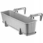 Kadax jardini�re suspendue ext�rieure 60 cm balconni�re en plastique aspect rotin avec supports de fixation ...