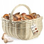 Kadax panier en osier panier  champignons shopping pique - nique fruits en osier blanc grand