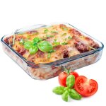 Kadax plat rsistant  la chaleur 24l petit pour la cuisson au four carr 25cm