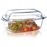 Kadax plat à gratin en verre résistant à la chaleur avec couvercle et poignées cocotte transparente (rectangul ... Kadax plat à gratin en verre résistant à la chaleur avec couvercle et poignées cocotte transparente (rectangul ...