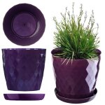 Kadax pot de fleurs en plastique avec soucoupe int�gr�e pot de plante pour une d�coration florale moderne ...