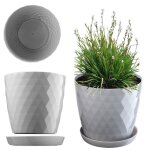 Kadax pot de fleurs en plastique avec soucoupe int�gr�e pot de plante pour une d�coration florale moderne ...