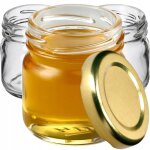 Kadax pots mason 40ml 100pcs verre �pais + couvercles dor�s herm�tiques
