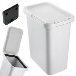 Kadax poubelle avec couvercle à charnière rectangulaire en plastique avec poignée de transport pour tri ... Kadax poubelle avec couvercle à charnière rectangulaire en plastique avec poignée de transport pour tri ...