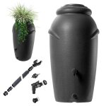 Kadax rcuprateur deau de pluie en plastique avec robinet bac  plantes et couvercle rsistant au gel ...