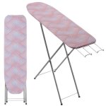 Kadax table  repasser 104 x 30 cm planche pliable avec housse en coton amovible support pour fer (pche) ...