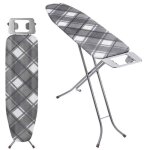 Kadax table  repasser pour centrale vapeur planche pliable avec housse en coton (114 x 34 cm gris)
