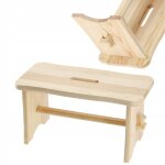 Kadax tabouret en bois pour enfants petite chaise pour ajouter une touche de charme rustique (rectangulaire) ...